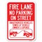 Signmission No Parking on Street Unauthorized Vehicles Towed at Vehicle Owners Expense Aluminum, A-1824-23690 A-1824-23690 - alternate 1